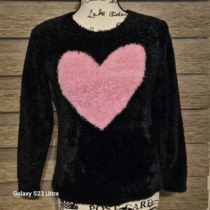 Oshkosh black plush size 10/12 pullover sweater